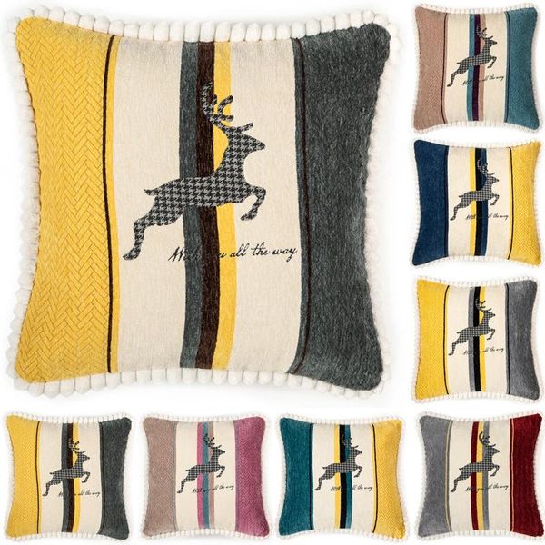 cushion/decorative pillow light luxury cushion cover with ball embroidery deer stitching decorative pillows home office sofa chair seat
cushion/decorative pillow light luxury cushion cover with ball embroidery deer stitching decorative pillows home office sofa chair seat