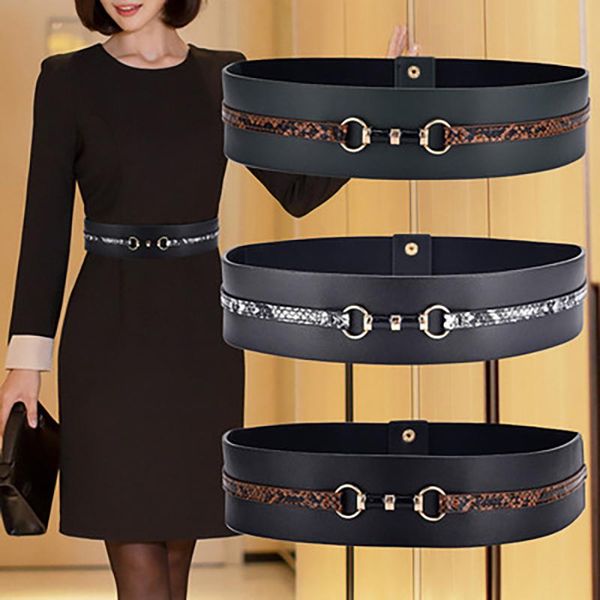 belts a001 fashion women all-match wide waistband snake pattern belt decorative skirt elastic lady, Black;brown
belts a001 fashion women all-match wide waistband snake pattern belt decorative skirt elastic lady, Black;brown