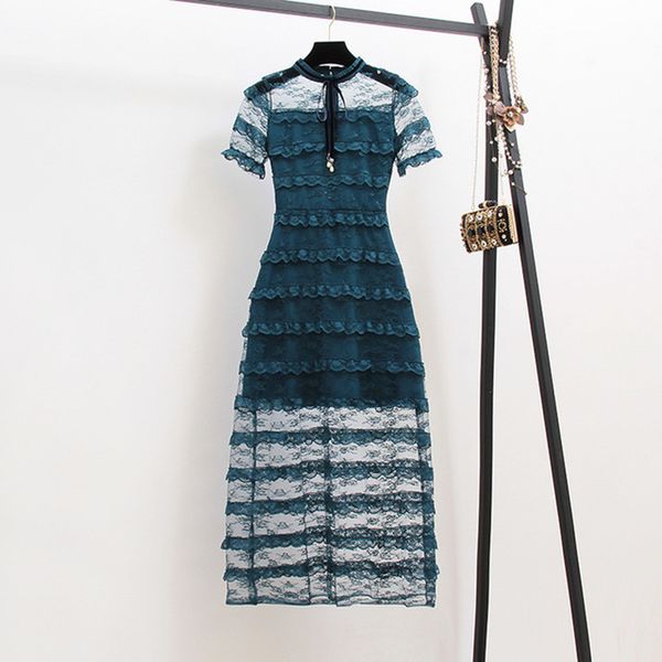 summer women lace blue dress ruffles cake bow mesh floral embroidery vestidos short sleeve long party es 210525, Black;gray
summer women lace blue dress ruffles cake bow mesh floral embroidery vestidos short sleeve long party es 210525, Black;gray