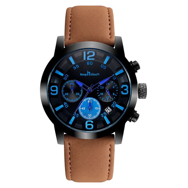 european style outdoor sports wristwatches men's waterproof fashion trend six pins multifunctional seconds dial quartz retro belt watch, Slivery;brown
european style outdoor sports wristwatches men's waterproof fashion trend six pins multifunctional seconds dial quartz retro belt watch, Slivery;brown