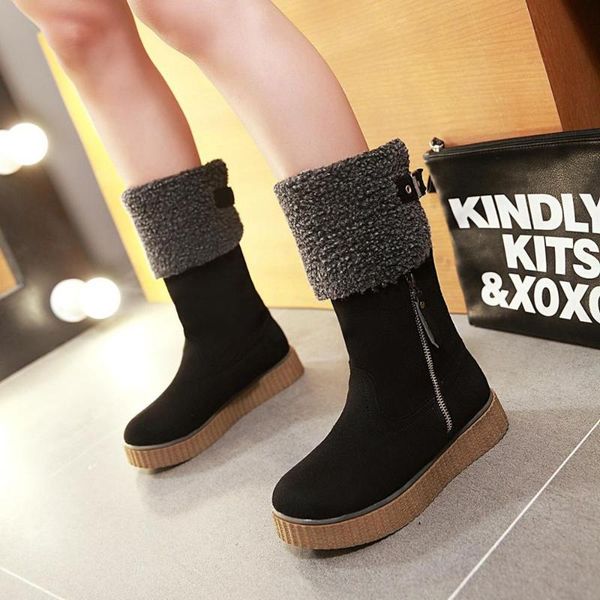boots 2021 winter warm cotton women's middle zipper large snow women shoes, Black
boots 2021 winter warm cotton women's middle zipper large snow women shoes, Black