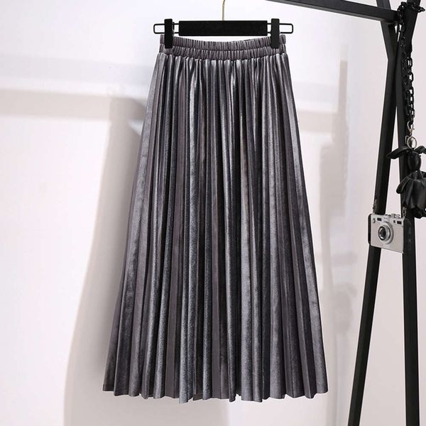 popular fat large women's 2020 dress autumn new and winter mm gold velvet medium length slim a-line pleated skirt hot, White;black
popular fat large women's 2020 dress autumn new and winter mm gold velvet medium length slim a-line pleated skirt hot, White;black