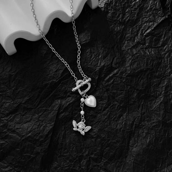 chokers fashion necklace heart angel pendant for women girl kpop punk choker neck chain aesthetic clavicle jewelry, Golden;silver
chokers fashion necklace heart angel pendant for women girl kpop punk choker neck chain aesthetic clavicle jewelry, Golden;silver