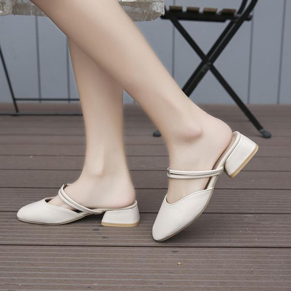 sandals leather shoes women summer kitten heels pumps fashion casual for mules slippers, Black
sandals leather shoes women summer kitten heels pumps fashion casual for mules slippers, Black