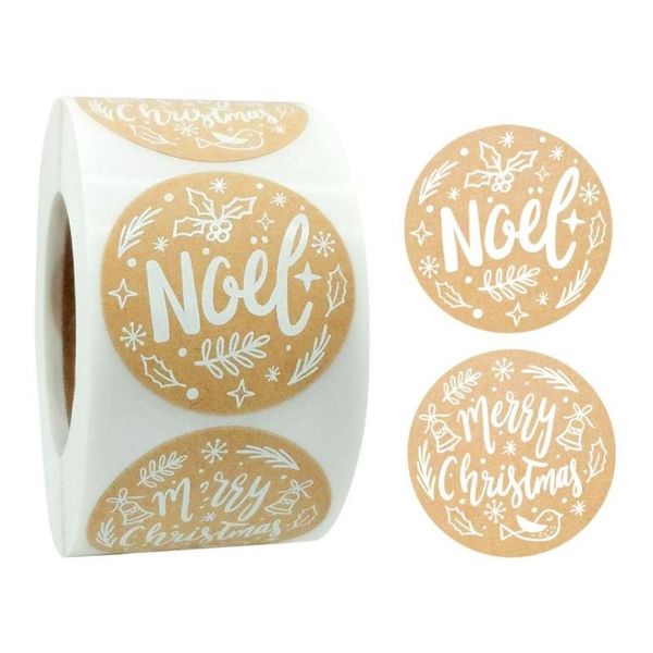 gift wrap 500 pieces round kraft paper xmas stickers roll merry christmas labels small business envelope sealing
gift wrap 500 pieces round kraft paper xmas stickers roll merry christmas labels small business envelope sealing