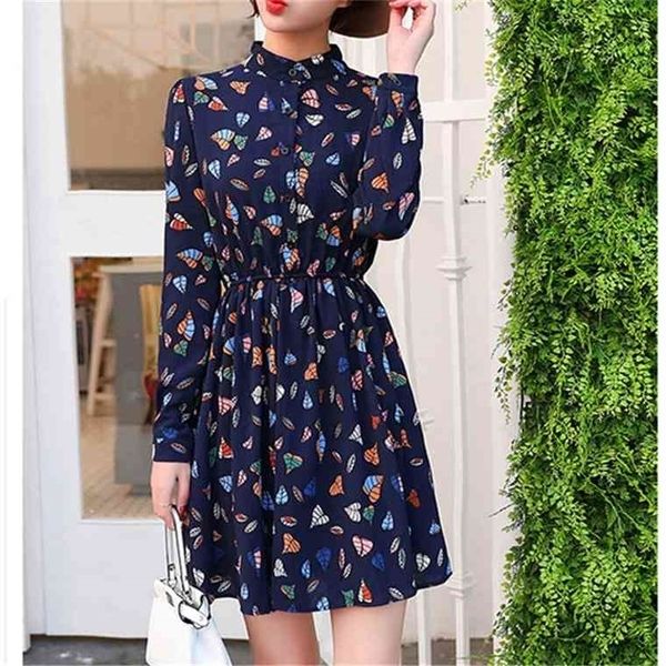 original spring vintage elastic waist dresses chiffon o-neck long-sleeved floral dress female vestidos, Black;gray
original spring vintage elastic waist dresses chiffon o-neck long-sleeved floral dress female vestidos, Black;gray