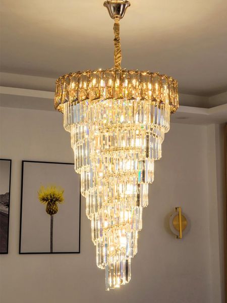 chandeliers led e14 luxury crystal golden long chandelier duplex building hollow hanging light fixture large lamp modern villa hall stairs
chandeliers led e14 luxury crystal golden long chandelier duplex building hollow hanging light fixture large lamp modern villa hall stairs