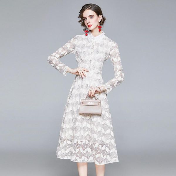 casual dresses spring long sleeve women white lace crochet leaf dress 2021 elegant female plus size ladies midi party retro, Black;gray
casual dresses spring long sleeve women white lace crochet leaf dress 2021 elegant female plus size ladies midi party retro, Black;gray