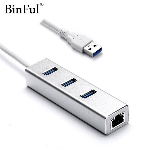 hubs binful aluminium high speed 3 ports usb 3.0 hub 10/100/1000 mbps to rj45 gigabit ethernet adapter lan converter for windows mac
hubs binful aluminium high speed 3 ports usb 3.0 hub 10/100/1000 mbps to rj45 gigabit ethernet adapter lan converter for windows mac