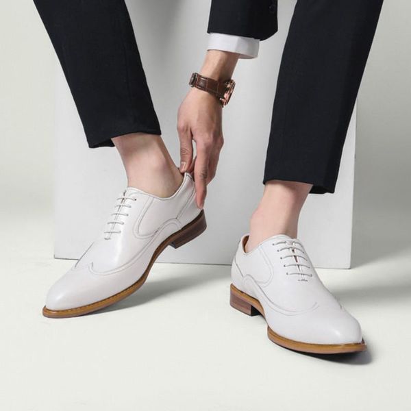 men formal brogue shoes white men office summer wedding footwear lace up pointed toe leather dress shoes size 46, Black
men formal brogue shoes white men office summer wedding footwear lace up pointed toe leather dress shoes size 46, Black
