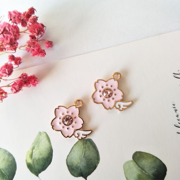 10pcs pink flower wing enamel alloy charms oil drop rhinestone flowers charms for bracelet pendant diy jewelry finding gold base, Bronze;silver
10pcs pink flower wing enamel alloy charms oil drop rhinestone flowers charms for bracelet pendant diy jewelry finding gold base, Bronze;silver