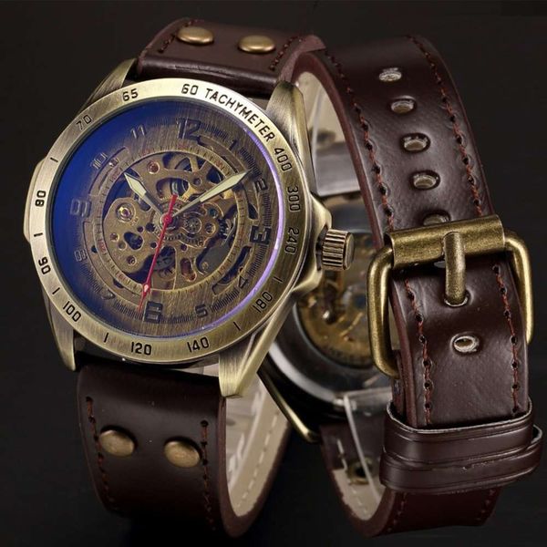 automatic shenhua men's fashion leisure out hollow nostalgic style mechanical watch, Slivery;brown
automatic shenhua men's fashion leisure out hollow nostalgic style mechanical watch, Slivery;brown