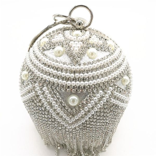 women diamond chain bracelet fashion bag hand fringed circular handbag bridal bag new
women diamond chain bracelet fashion bag hand fringed circular handbag bridal bag new