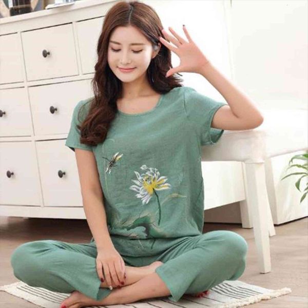 summer pyjamas home clothes large women sleepwear size set pajamas pijama sets cotton linen pijamas xl xxl 3xl 4xl, Black;red
summer pyjamas home clothes large women sleepwear size set pajamas pijama sets cotton linen pijamas xl xxl 3xl 4xl, Black;red