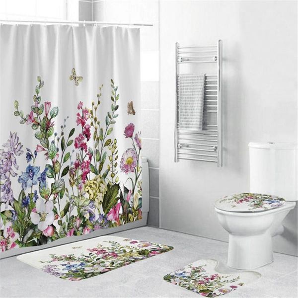 shower curtains 4pcs/set 180x180cm curtain non-slip rug toilet lid cover bath mat polyester waterproof for bathroom
shower curtains 4pcs/set 180x180cm curtain non-slip rug toilet lid cover bath mat polyester waterproof for bathroom