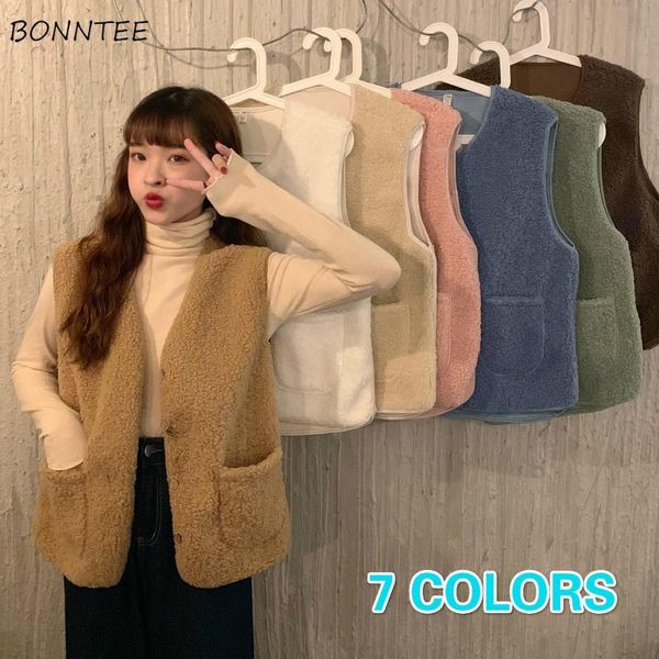 women vest solid lambswool loose simple waistcoat female all-match basic daily leisure korean style sweet lovely ins streetwear, Black;white
women vest solid lambswool loose simple waistcoat female all-match basic daily leisure korean style sweet lovely ins streetwear, Black;white