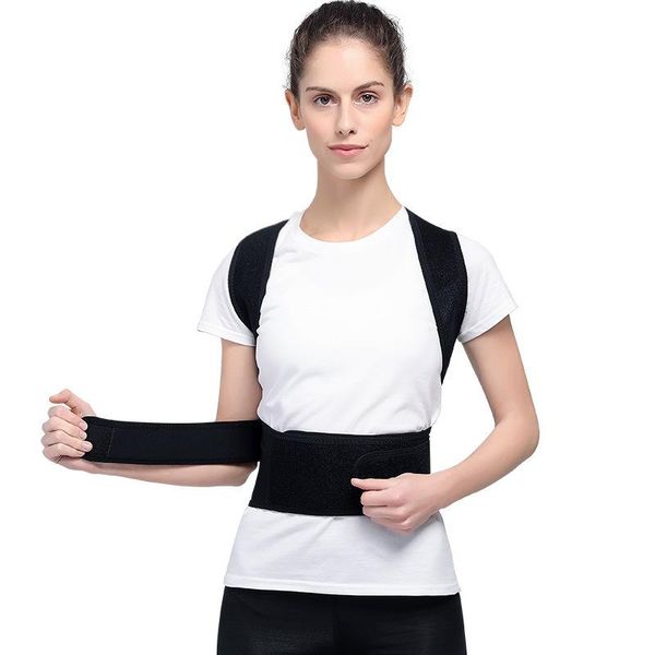 back support adjustable posture corrector strap shoulder lumbar waist spine brace pain relief orthopedic belt breathable, Black;blue
back support adjustable posture corrector strap shoulder lumbar waist spine brace pain relief orthopedic belt breathable, Black;blue