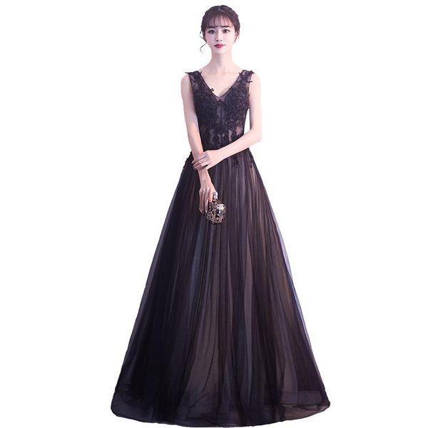 party dresses banquet black evening dress 2021 spring long style female elegant slim prom v-neck backless, White;black
party dresses banquet black evening dress 2021 spring long style female elegant slim prom v-neck backless, White;black