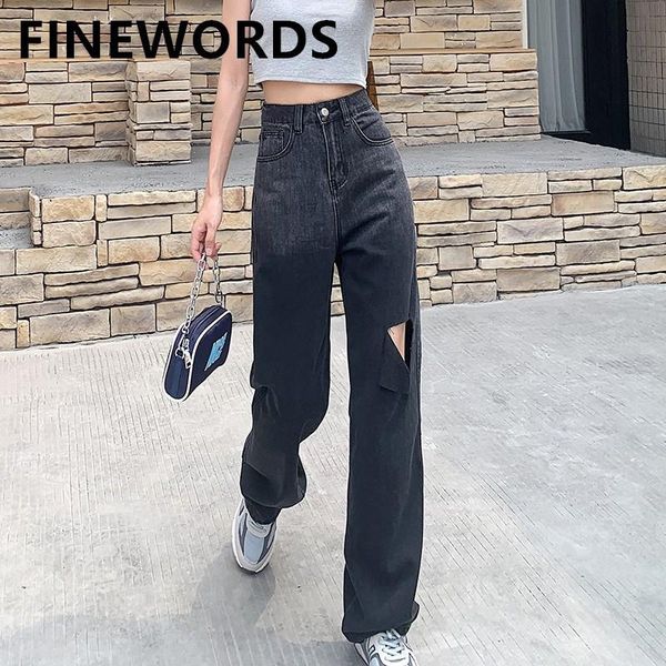 women's jeans fiords vintage casual streetwear plus size ripped high waist women korean punk loose gradient color black, Blue
women's jeans fiords vintage casual streetwear plus size ripped high waist women korean punk loose gradient color black, Blue