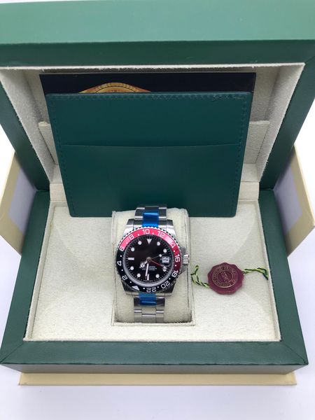 with box papers mens watches 40mm wristwatch black red ceramic bezel stainless steel watch 116710 automatic movement, Slivery;brown
with box papers mens watches 40mm wristwatch black red ceramic bezel stainless steel watch 116710 automatic movement, Slivery;brown
