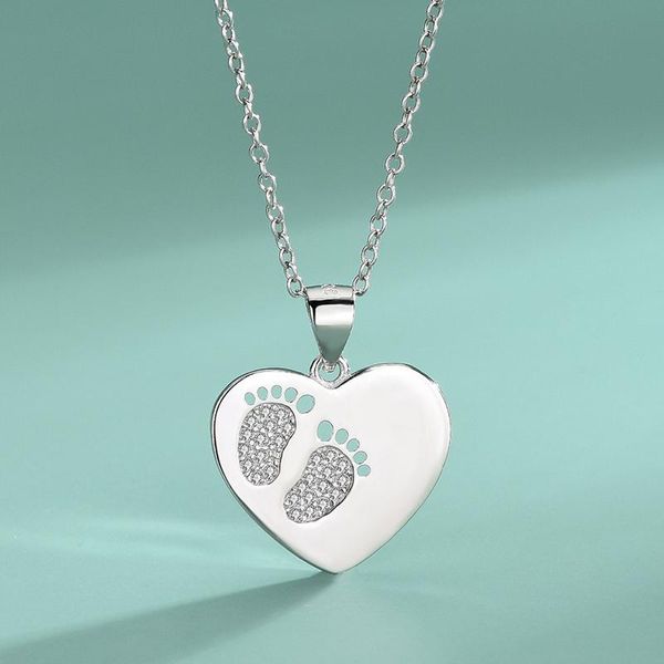chains s925 sterling silver heart-shaped love necklace personality footprint europe and the united states fashion jewelry pendant
chains s925 sterling silver heart-shaped love necklace personality footprint europe and the united states fashion jewelry pendant