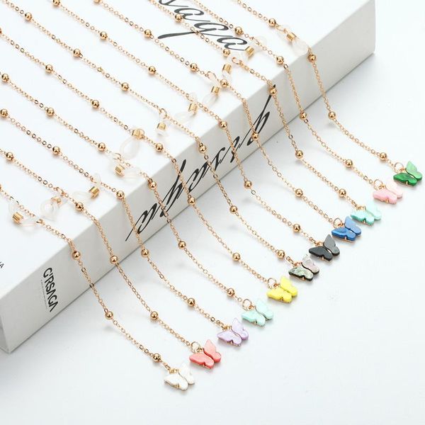 sunglasses frames fashion gold glasses chains with colorful animal butterfly pendant women girls eyeglasses bead chain jewelry, Silver
sunglasses frames fashion gold glasses chains with colorful animal butterfly pendant women girls eyeglasses bead chain jewelry, Silver
