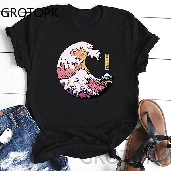 fashion new ocean waves street round neck personality breathable short sleeve t-shirt, White
fashion new ocean waves street round neck personality breathable short sleeve t-shirt, White