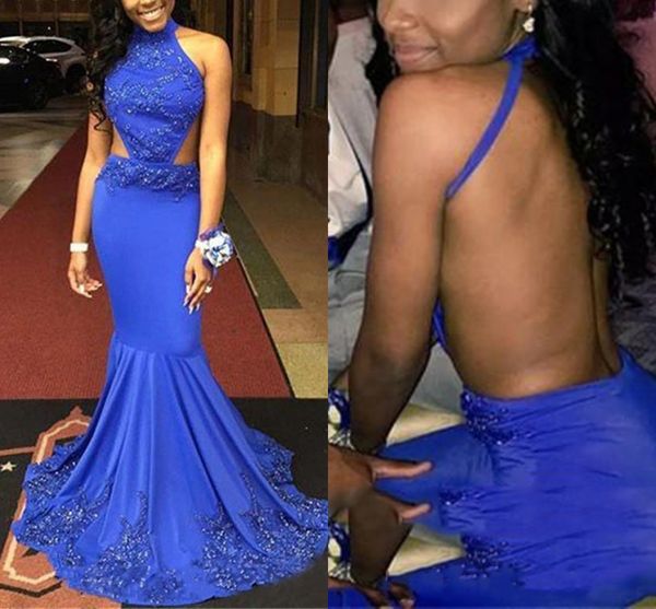 royal blue african evening dresses party formal elegant women high neck beaded crystal applique open back trumpet prom dress mermaid, Black;red
royal blue african evening dresses party formal elegant women high neck beaded crystal applique open back trumpet prom dress mermaid, Black;red