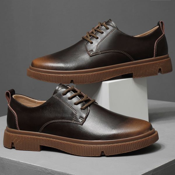fashionable men's dress shoes casual genuine leather stylish black brown gradient p85
fashionable men's dress shoes casual genuine leather stylish black brown gradient p85