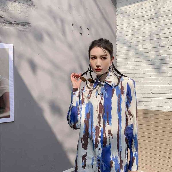 women's blouses & shirts fashion blue tie dye striped collared women long sleeve button up print blouse streetwear designer xb, White
women's blouses & shirts fashion blue tie dye striped collared women long sleeve button up print blouse streetwear designer xb, White
