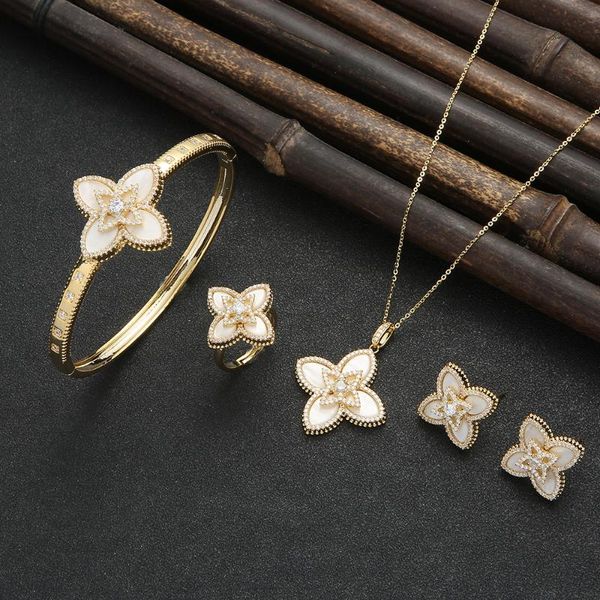 earrings & necklace trendy dainty inlay zircon plant flower stackable earring bangle ring 4pcs set for women girlfriend wife gift hxs001, Silver
earrings & necklace trendy dainty inlay zircon plant flower stackable earring bangle ring 4pcs set for women girlfriend wife gift hxs001, Silver