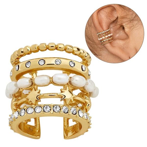 stud fashion ear clip rhinestone fake pearl cuff for women non-piercing exquisite girls cartilage earrings jewelry gifts, Golden;silver
stud fashion ear clip rhinestone fake pearl cuff for women non-piercing exquisite girls cartilage earrings jewelry gifts, Golden;silver