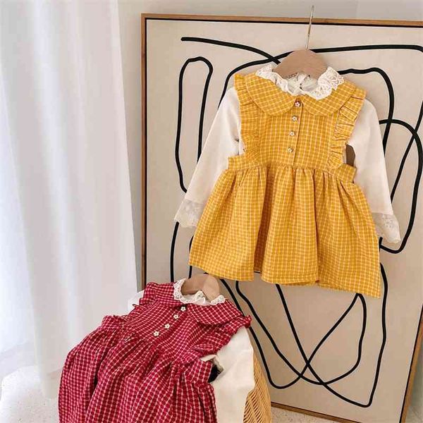 spring summer arrival girls plaid vest dress kids korean design dresses 210528, Red;yellow
spring summer arrival girls plaid vest dress kids korean design dresses 210528, Red;yellow