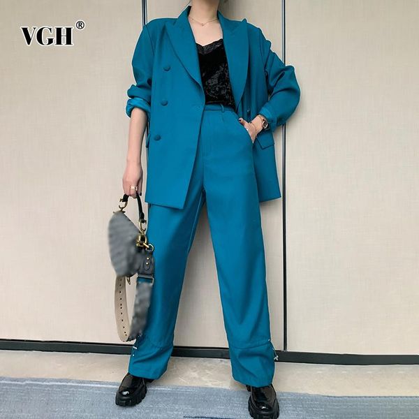 vgh minimalist sets for female notched long sleeve blazer wide leg loose pants casual solid two piece set women autumn new tide, White
vgh minimalist sets for female notched long sleeve blazer wide leg loose pants casual solid two piece set women autumn new tide, White