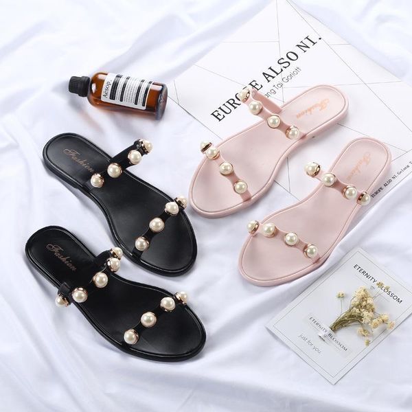 slippers foldable beach jelly sandals woman big pearl beading slip on slides shoe summer open toe flat flip flop pantuflas1, Black
slippers foldable beach jelly sandals woman big pearl beading slip on slides shoe summer open toe flat flip flop pantuflas1, Black