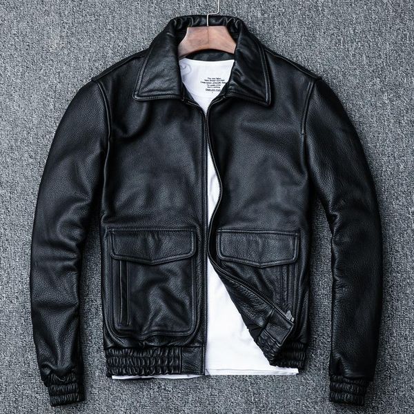 men's leather & faux real cow jackets spring autumn genuine jacket men vintage cowhide coat plus size motorcycle 1815 yy282, Black
men's leather & faux real cow jackets spring autumn genuine jacket men vintage cowhide coat plus size motorcycle 1815 yy282, Black