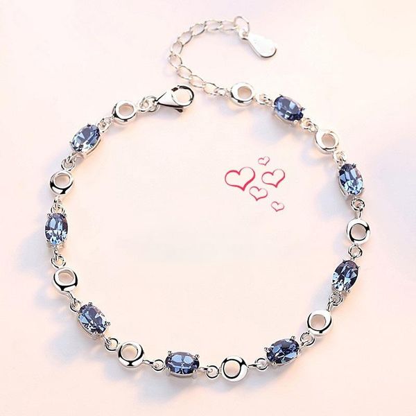 charm bracelets exquisite blue crystal stainless steel silver plated bracelet for women birthday anniversary jewelry gift girl, Golden;silver
charm bracelets exquisite blue crystal stainless steel silver plated bracelet for women birthday anniversary jewelry gift girl, Golden;silver
