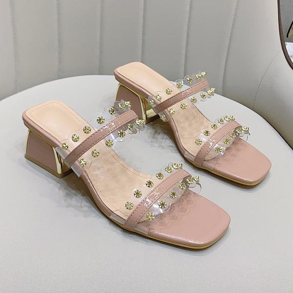 sandals 2021 pu woman party women fashion open toe stripper heels ladies shoes, Black