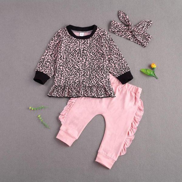 clothing sets 3pcs baby girls outfits leopard pullover blouse elastic waist pants with ruffles headband spring/autumn set for 0-24m toddler, White
clothing sets 3pcs baby girls outfits leopard pullover blouse elastic waist pants with ruffles headband spring/autumn set for 0-24m toddler, White