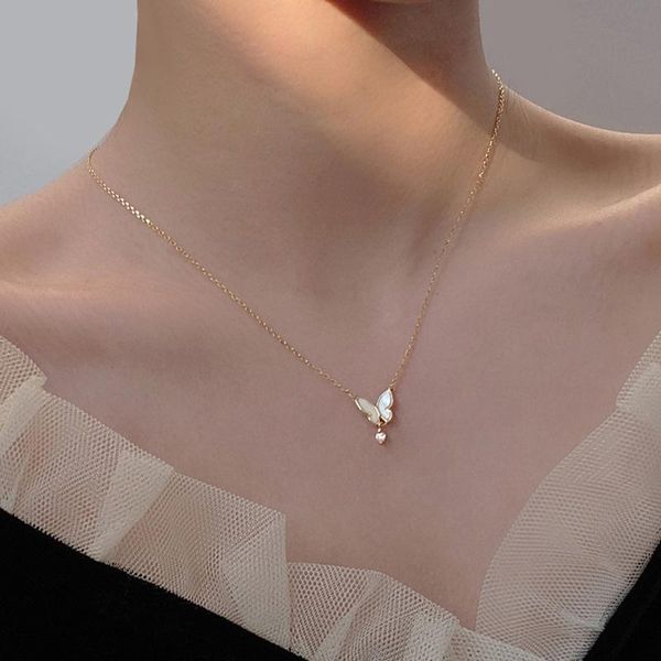 pendant necklaces lutaku korean exquisite shell butterfly gold color cz zircon clavicle choker necklace for women jewelry gifts, Silver
pendant necklaces lutaku korean exquisite shell butterfly gold color cz zircon clavicle choker necklace for women jewelry gifts, Silver