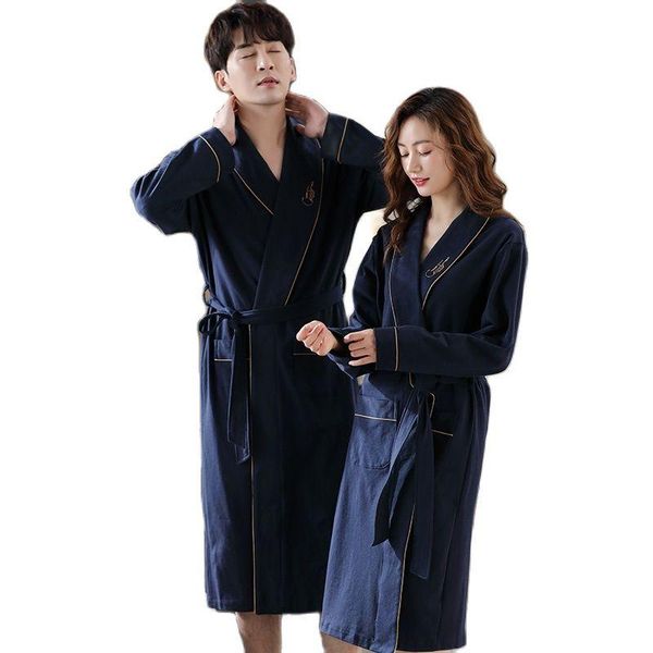 women's sleepwear est soft 100% cotton fashion style bathrobe housecoat summer men and women long sleeve robe pyjamas, Black;red
women's sleepwear est soft 100% cotton fashion style bathrobe housecoat summer men and women long sleeve robe pyjamas, Black;red