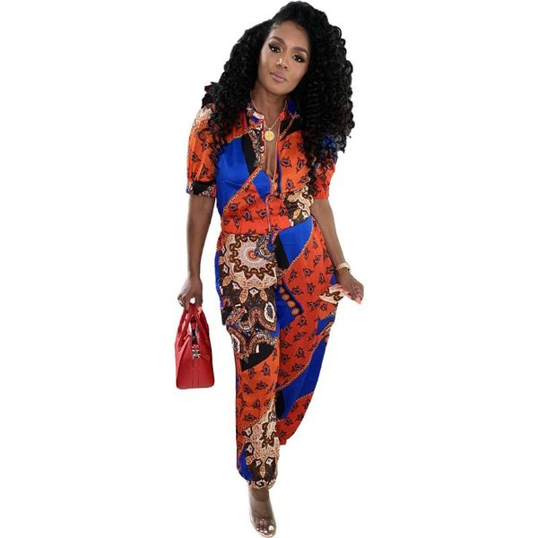 women's two piece pants loose 2 pieces sets pant and zipper half sleeve shirt set for women high waist suit casual print trousers, White
women's two piece pants loose 2 pieces sets pant and zipper half sleeve shirt set for women high waist suit casual print trousers, White