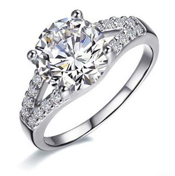 cluster rings 2ct sterling silver jewelry engagement ring 750 white gold cover quality synthetic nscd weddding luxury female gift, Golden;silver
cluster rings 2ct sterling silver jewelry engagement ring 750 white gold cover quality synthetic nscd weddding luxury female gift, Golden;silver