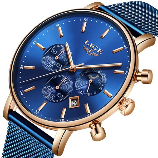 wristwatches relogio lige brand fashion luxury blue mesh band creative wristwatch casual mens watches quartz clock gift watch men, Slivery;brown
wristwatches relogio lige brand fashion luxury blue mesh band creative wristwatch casual mens watches quartz clock gift watch men, Slivery;brown