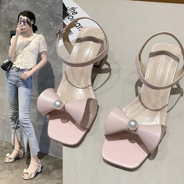 sandals 2021 summer bowknot pearl ladies open toe high heels fashion all-match commuter party women's shoes, Black
sandals 2021 summer bowknot pearl ladies open toe high heels fashion all-match commuter party women's shoes, Black