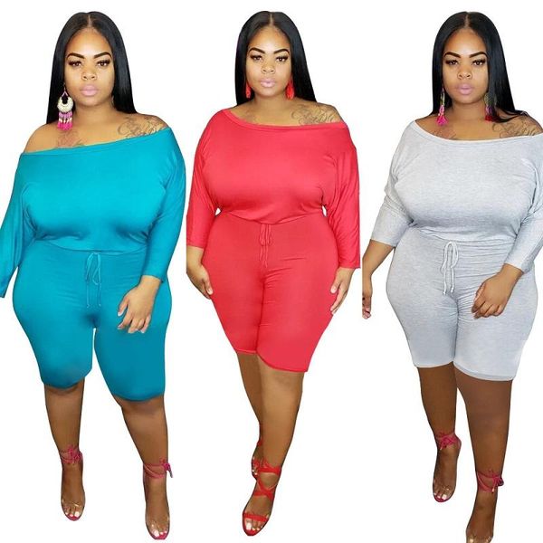 women's jumpsuits & rompers big size solid color playsuits women slash neck shorts catsuits casual plus mdm0072, Black;white
women's jumpsuits & rompers big size solid color playsuits women slash neck shorts catsuits casual plus mdm0072, Black;white