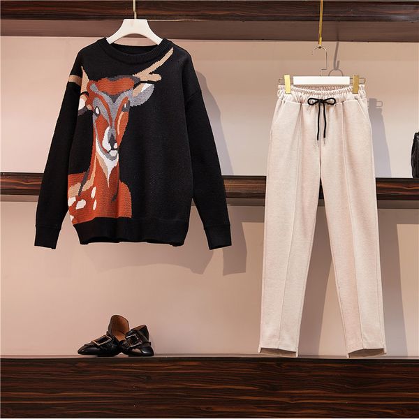 plus female size 2021 sportwear tracksuit nice mesh sweater and pants two pieces set of warm winter clothing ju1a, White
plus female size 2021 sportwear tracksuit nice mesh sweater and pants two pieces set of warm winter clothing ju1a, White