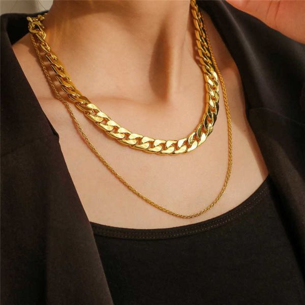 stainless steel punk cuban link thick chain choker necklace statement gold minimalist chunky necklaces for women hip hop jewelry q0809, Silver
stainless steel punk cuban link thick chain choker necklace statement gold minimalist chunky necklaces for women hip hop jewelry q0809, Silver