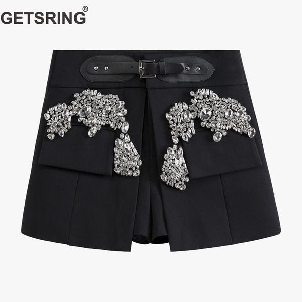 women's shorts getsring women short black skirts all match womens diamond belt buckle high waist 2021 spring, White;black
women's shorts getsring women short black skirts all match womens diamond belt buckle high waist 2021 spring, White;black