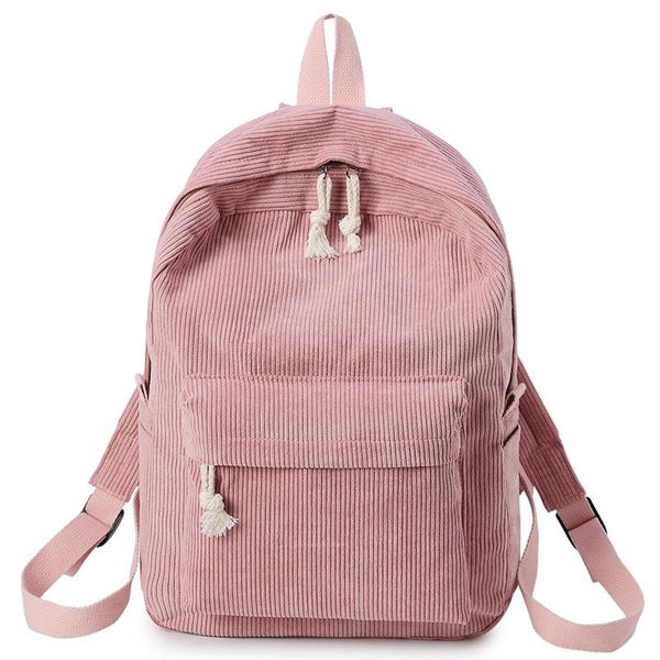 backpack corduroy design school for teenage girls pink soft fabric female striped women bag
backpack corduroy design school for teenage girls pink soft fabric female striped women bag